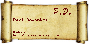 Perl Domonkos névjegykártya
